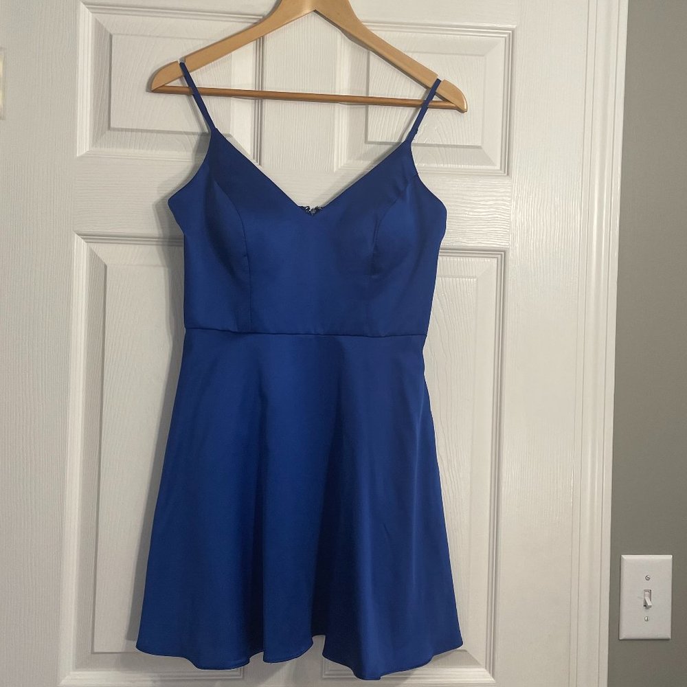 Windsor Junior Royal Blue Mini Twirl Skater Homecoming Dance Dress Size 3